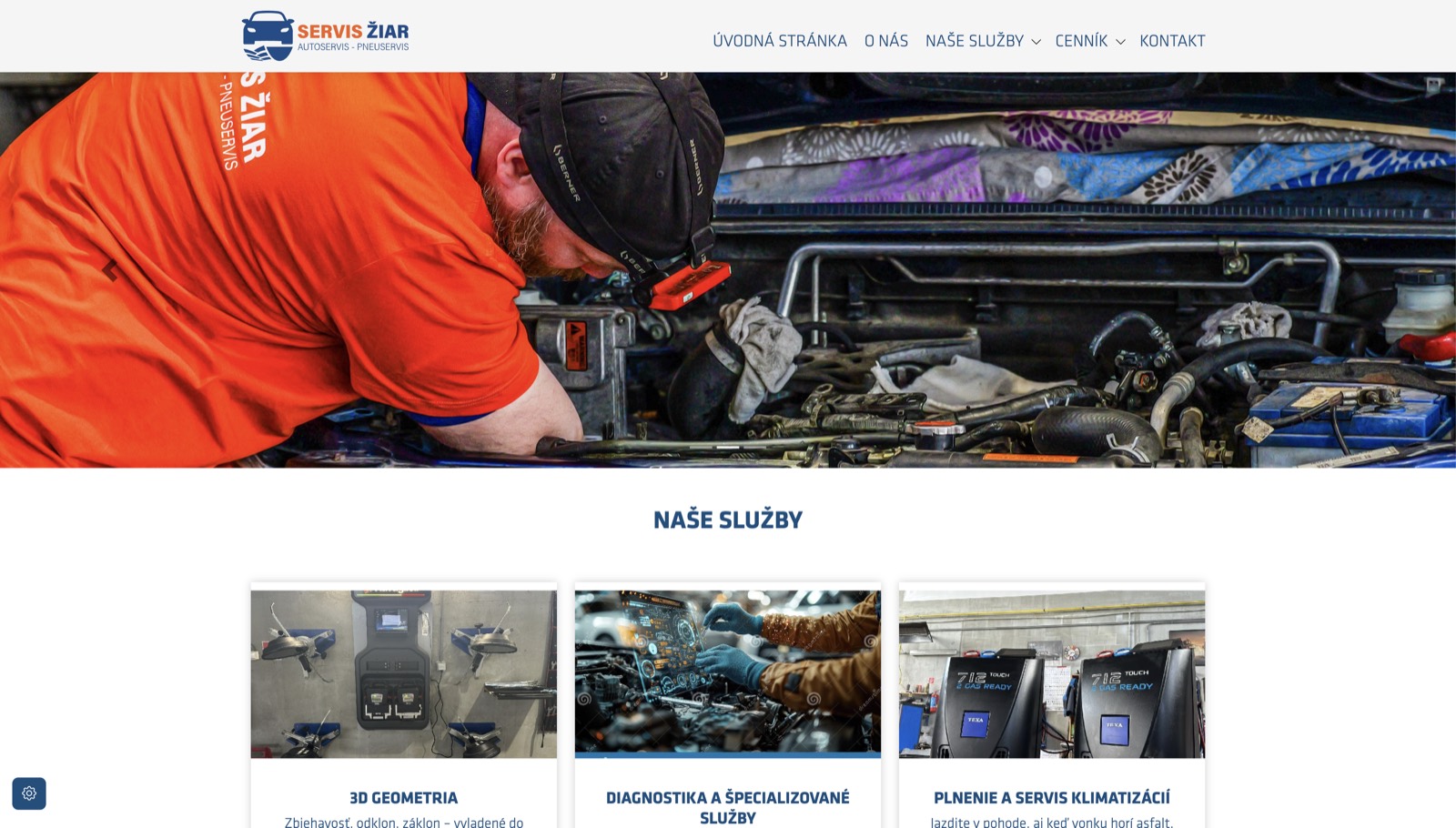 Úvodná stránka ServisŽiar, autoservis a pneuservis